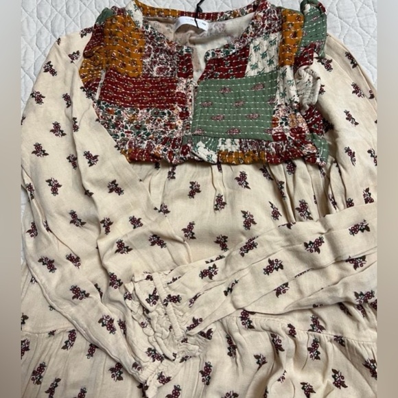 Zara Floral Patchwork Kids Dress 11-12Y - Picture 3 of 3